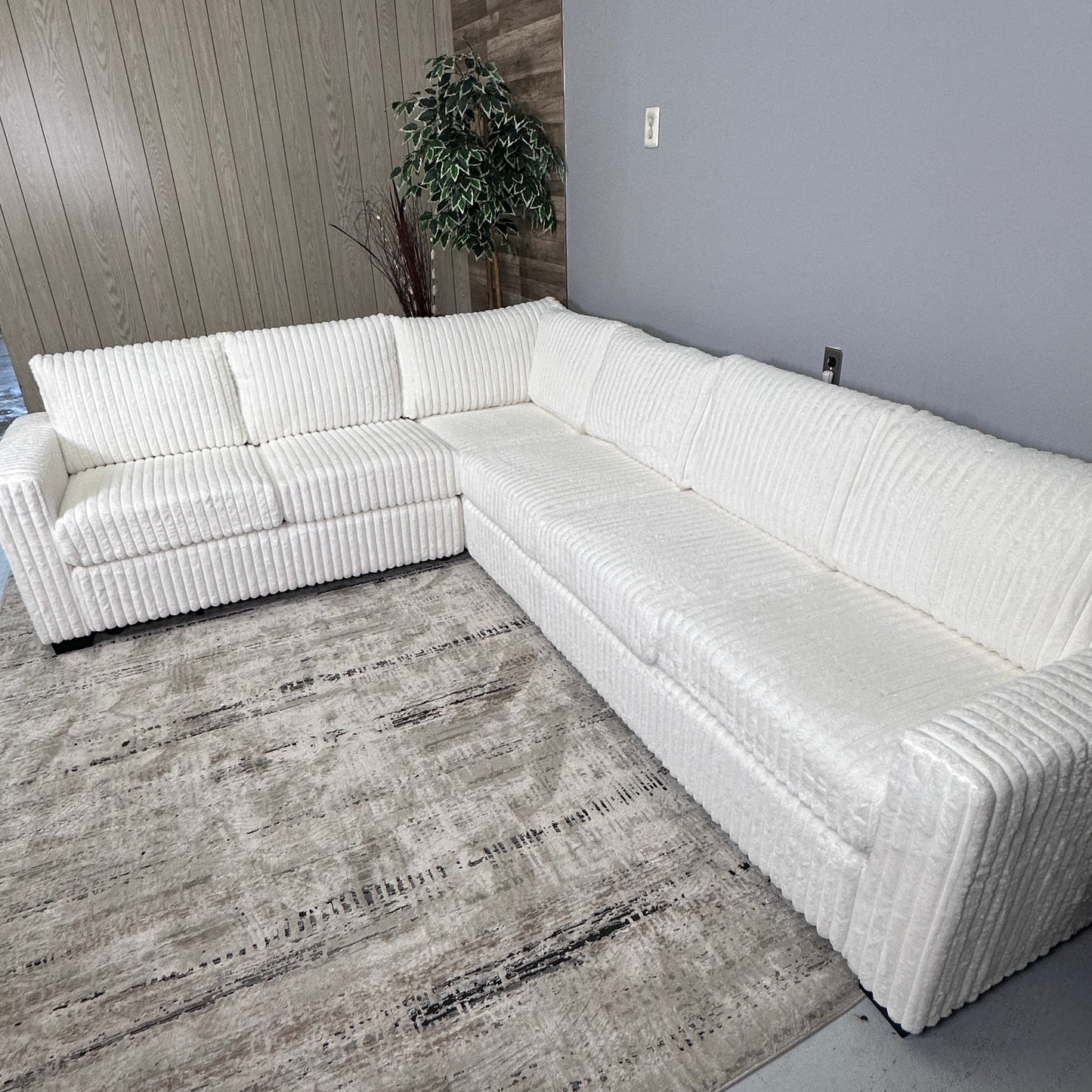 Milk 119”x93” Corduroy Sectional (no ottoman)