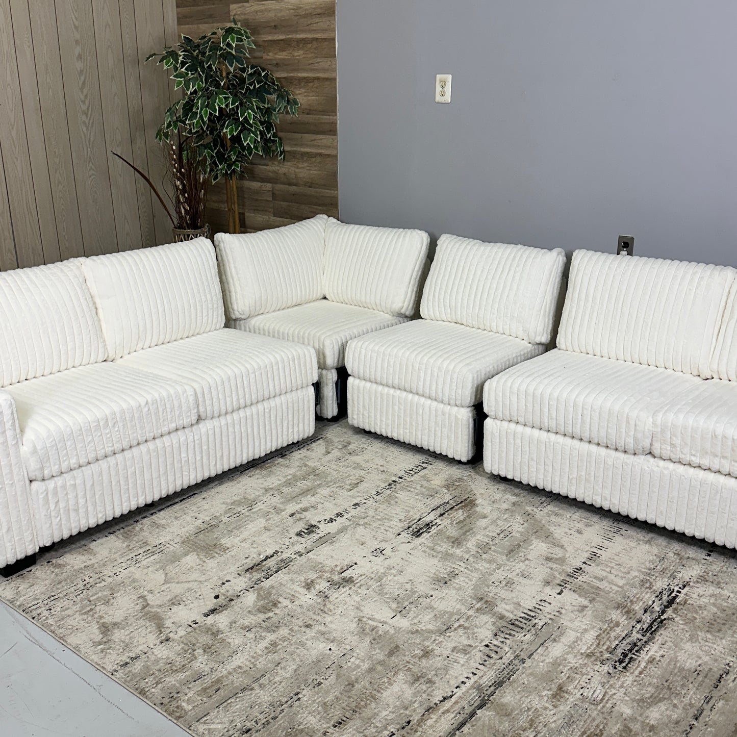 Milk 119”x93” Corduroy Sectional (no ottoman)