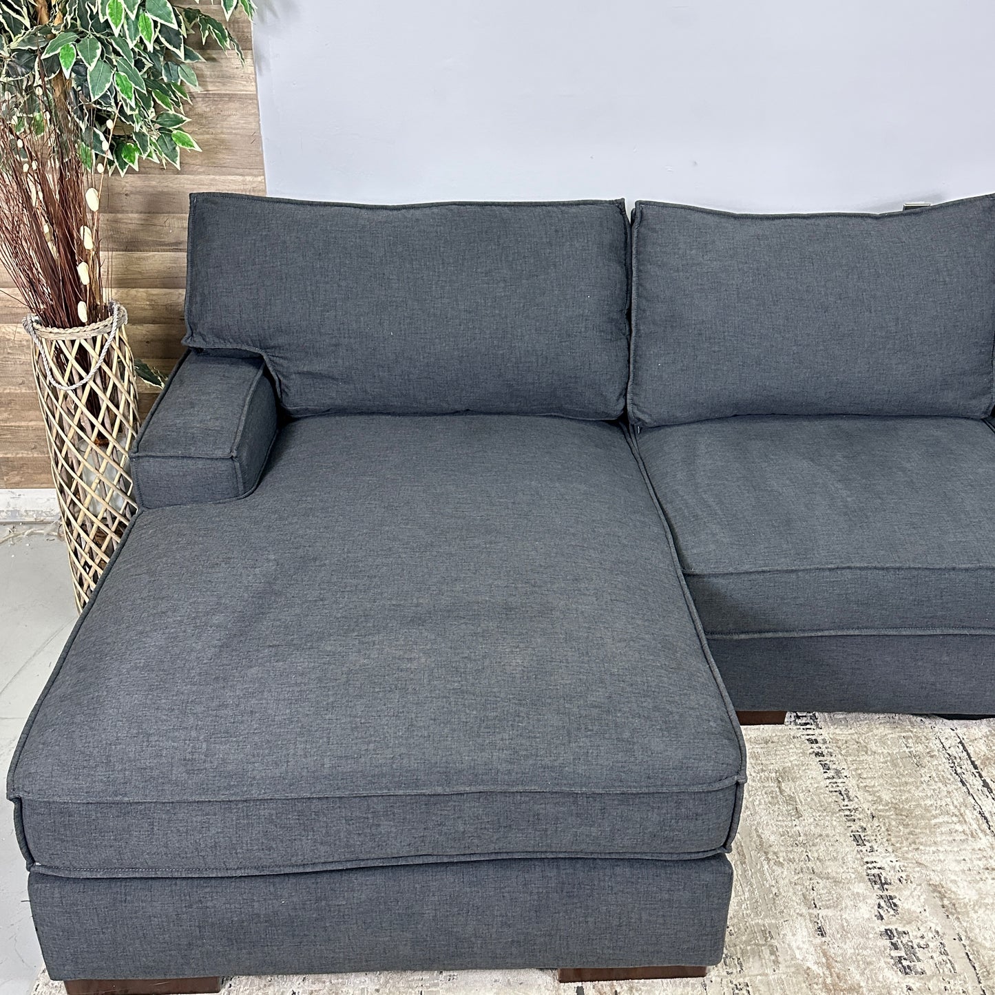 Grey Sectional With Oversized Chaise