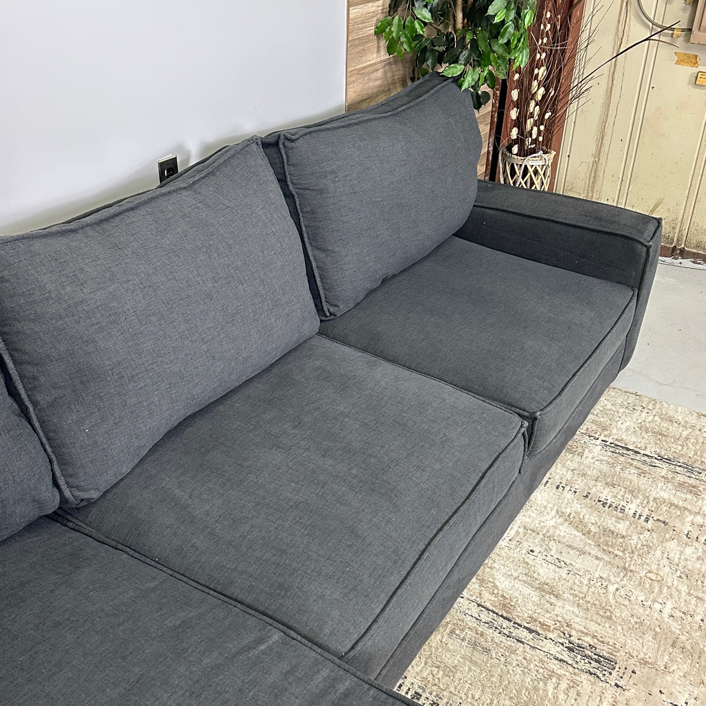 Grey Sectional With Oversized Chaise