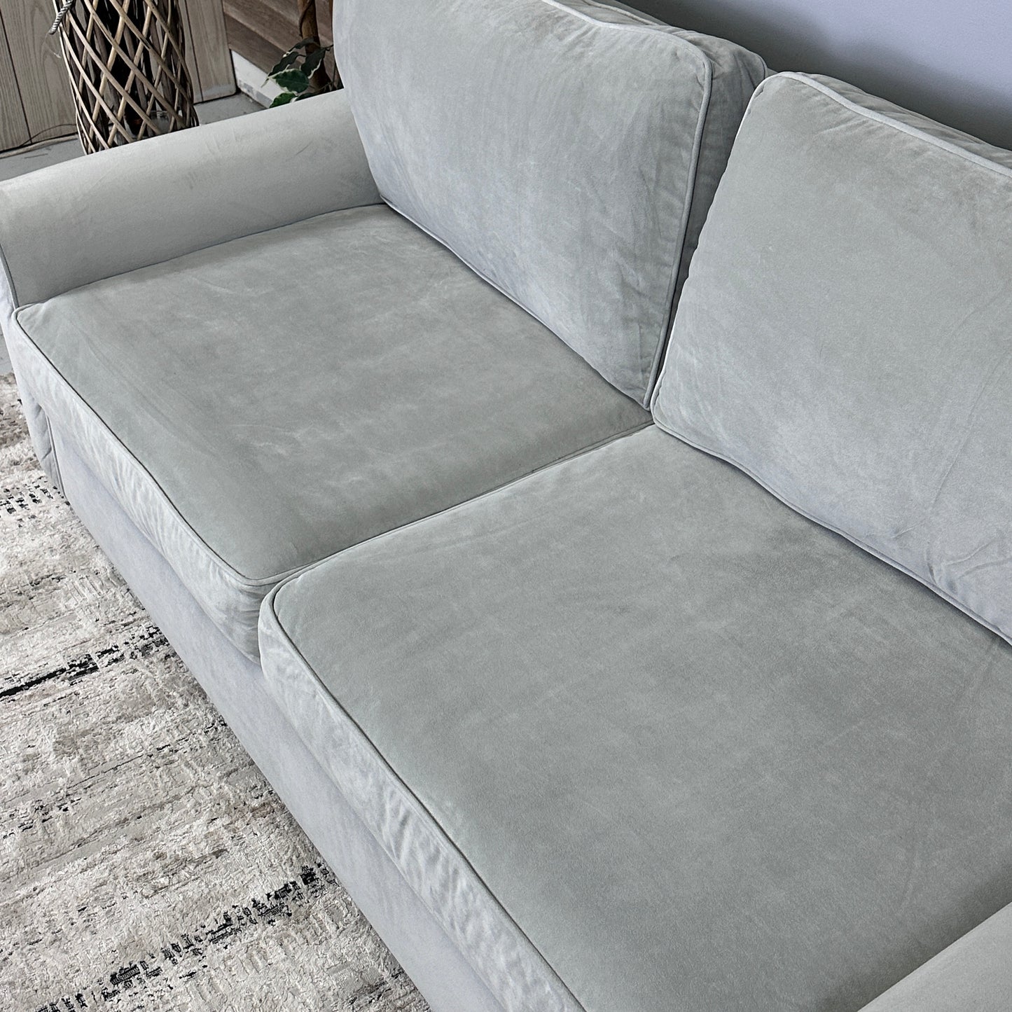 Grey Velvet Sofa