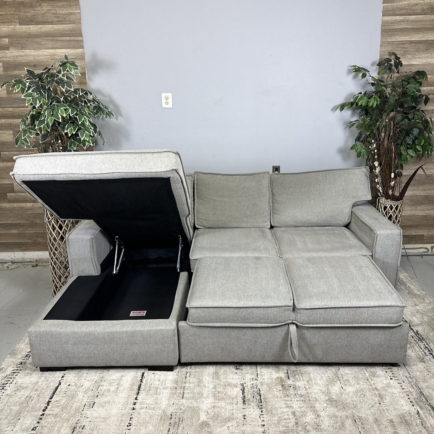 Sleeper + Storage Bobs Furniture "Playscape" Sectional