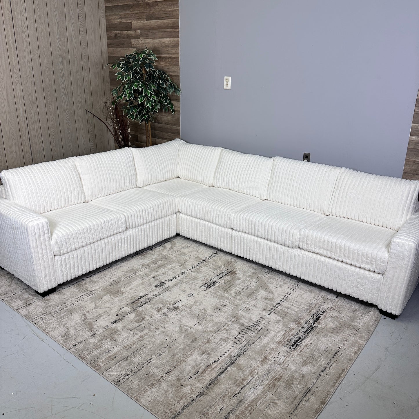 Milk 119”x93” Corduroy Sectional (no ottoman)