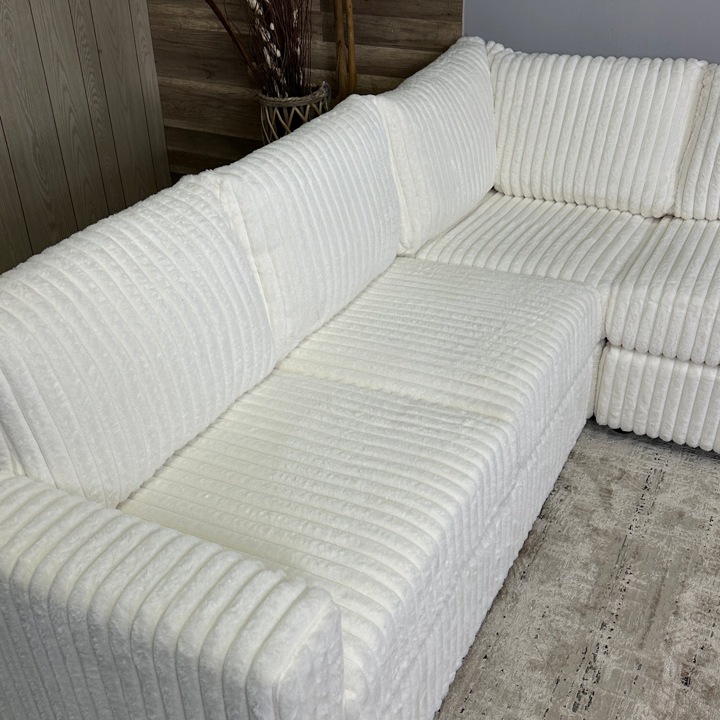 Milk 119”x93” Corduroy Sectional (no ottoman)