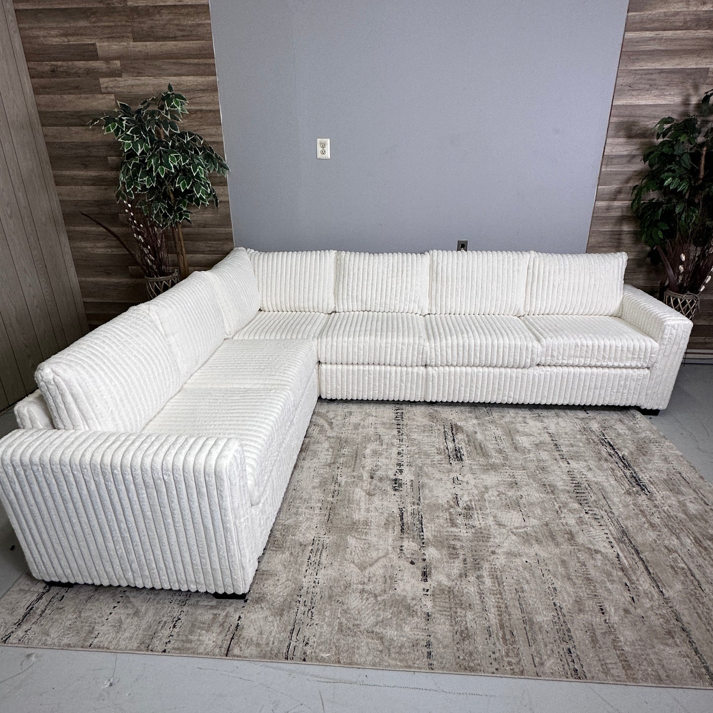 Milk 119”x93” Corduroy Sectional (no ottoman)