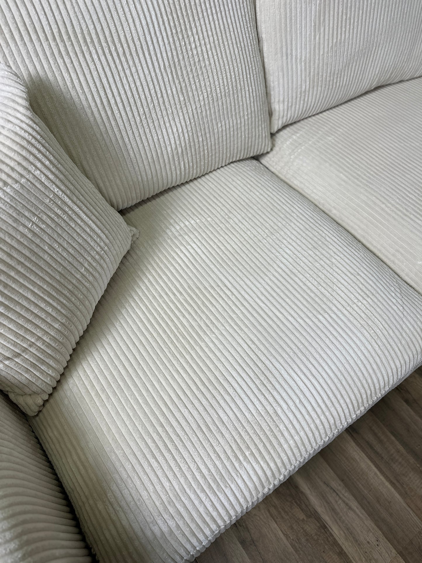 Furnica Beige Corduroy Sectional