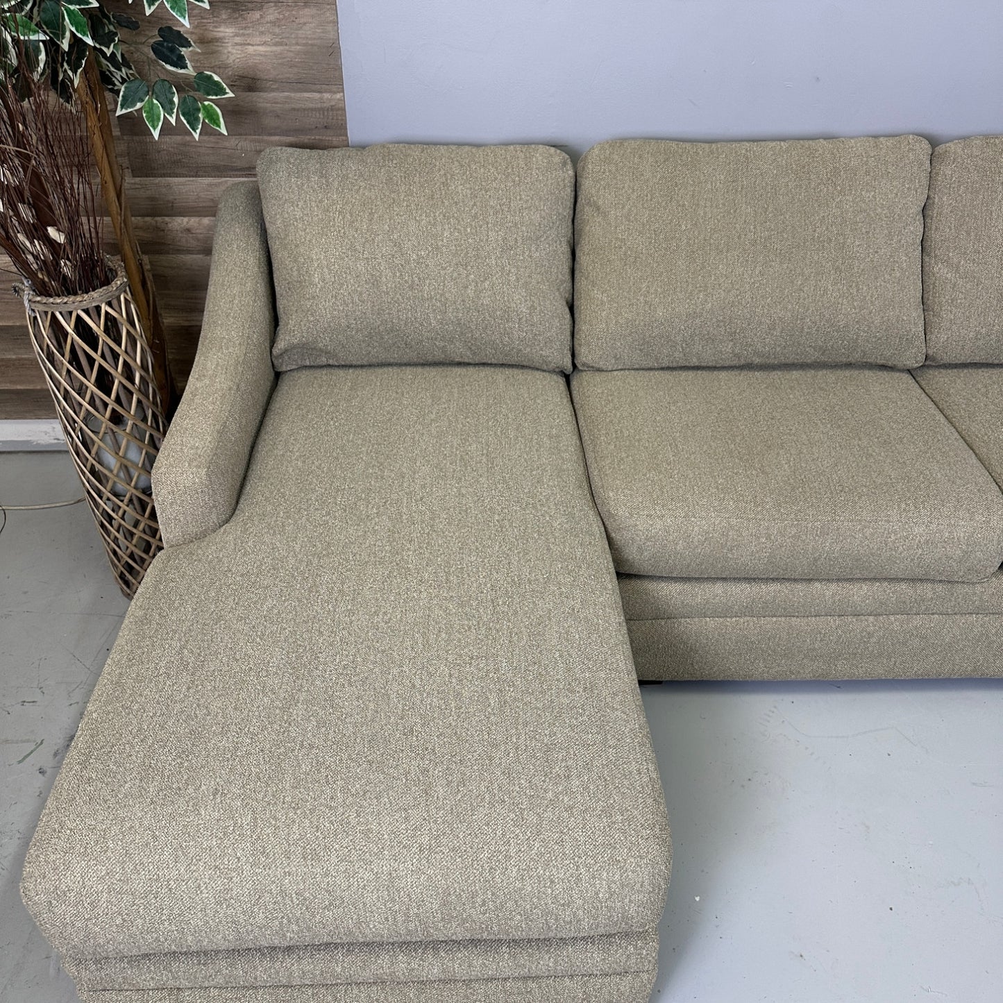 Oatmeal Double Chaise Sectional