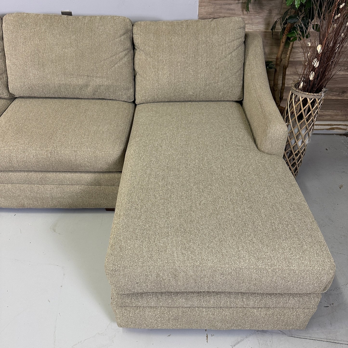Oatmeal Double Chaise Sectional