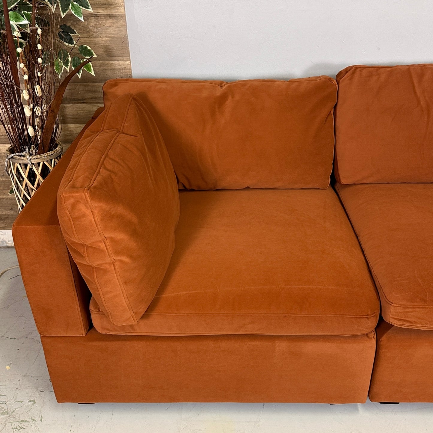 Albany Park "Rust" With Storage Ottoman