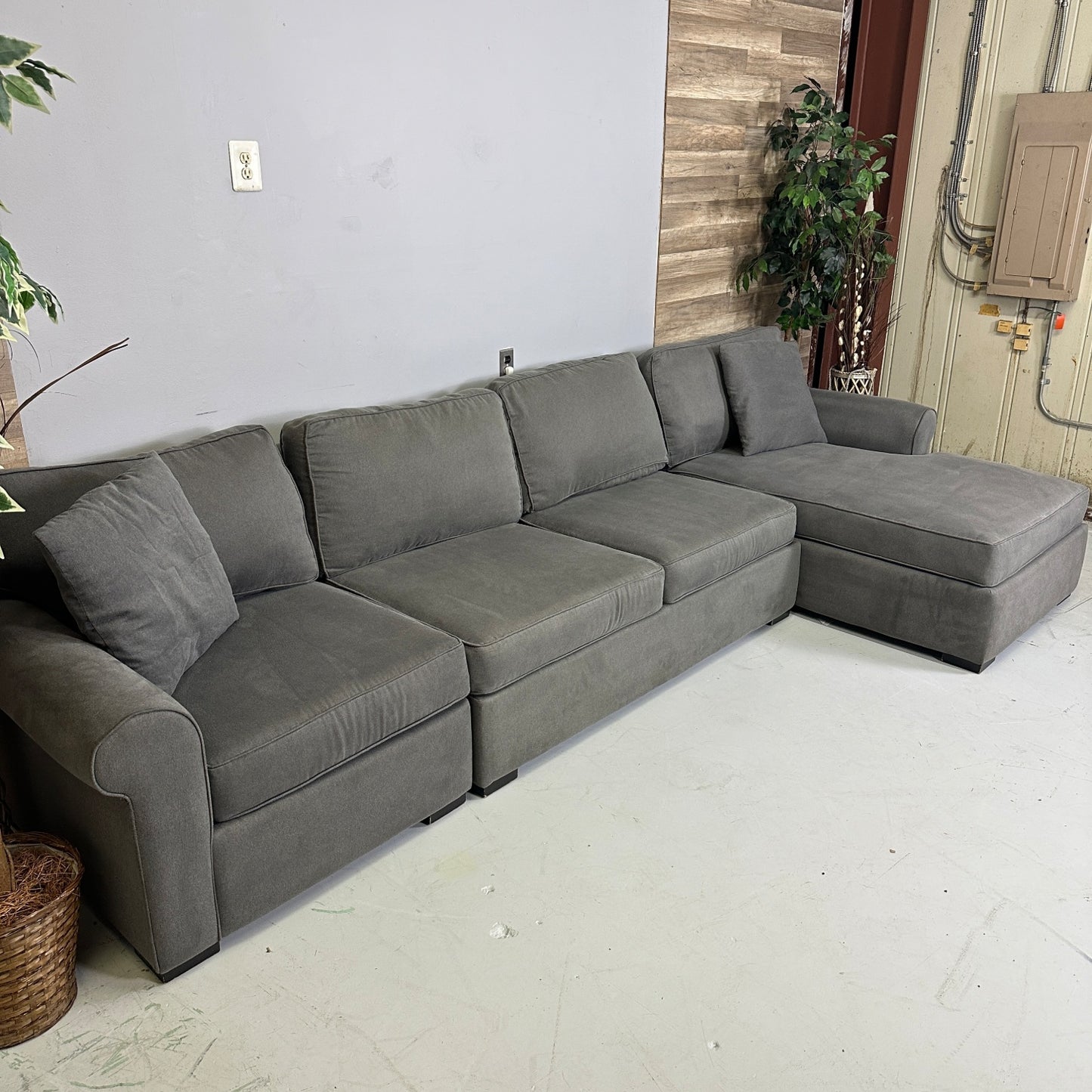 Macy’s 3-Piece Grey Sectional