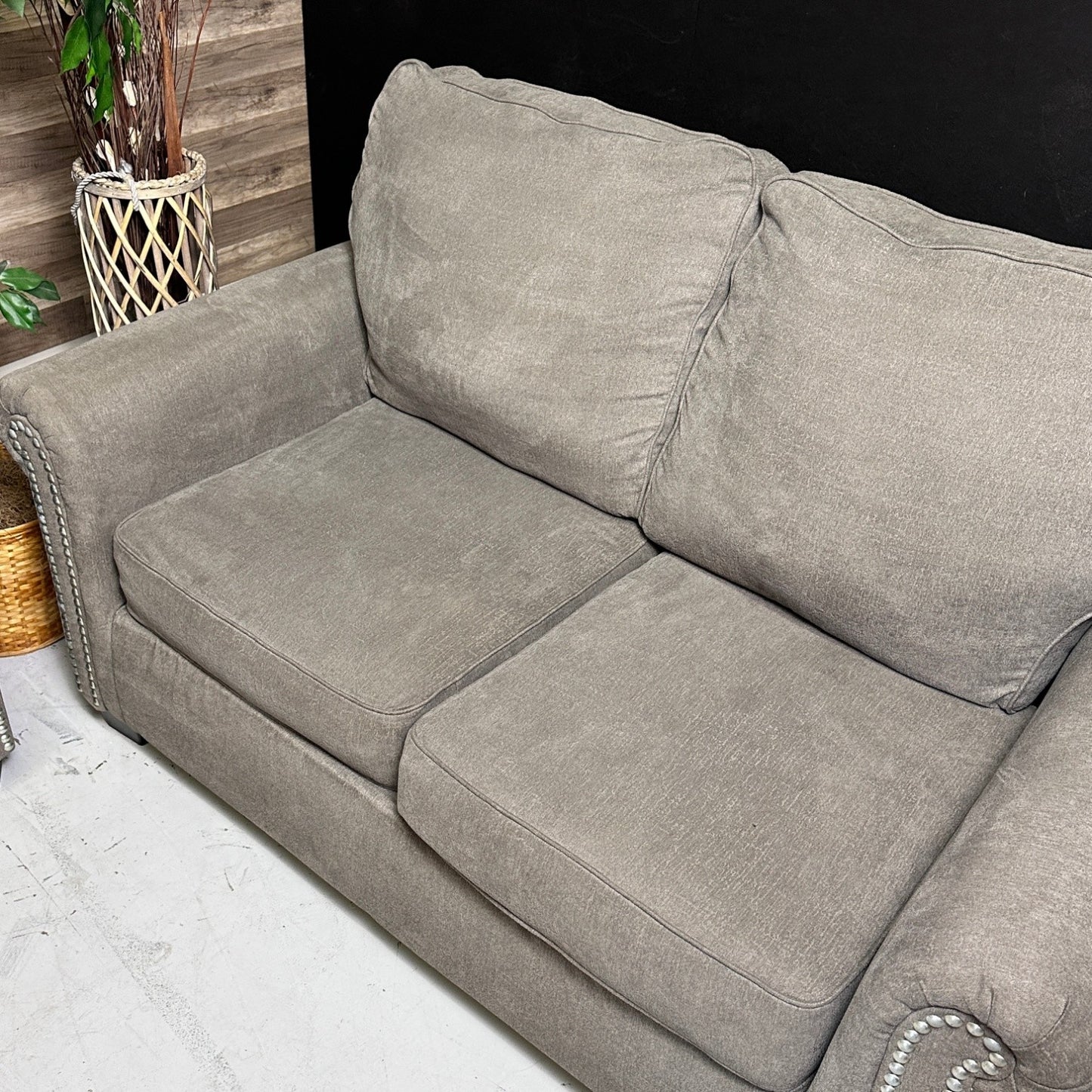 Grey 3 Seater Sofa & Loveseat