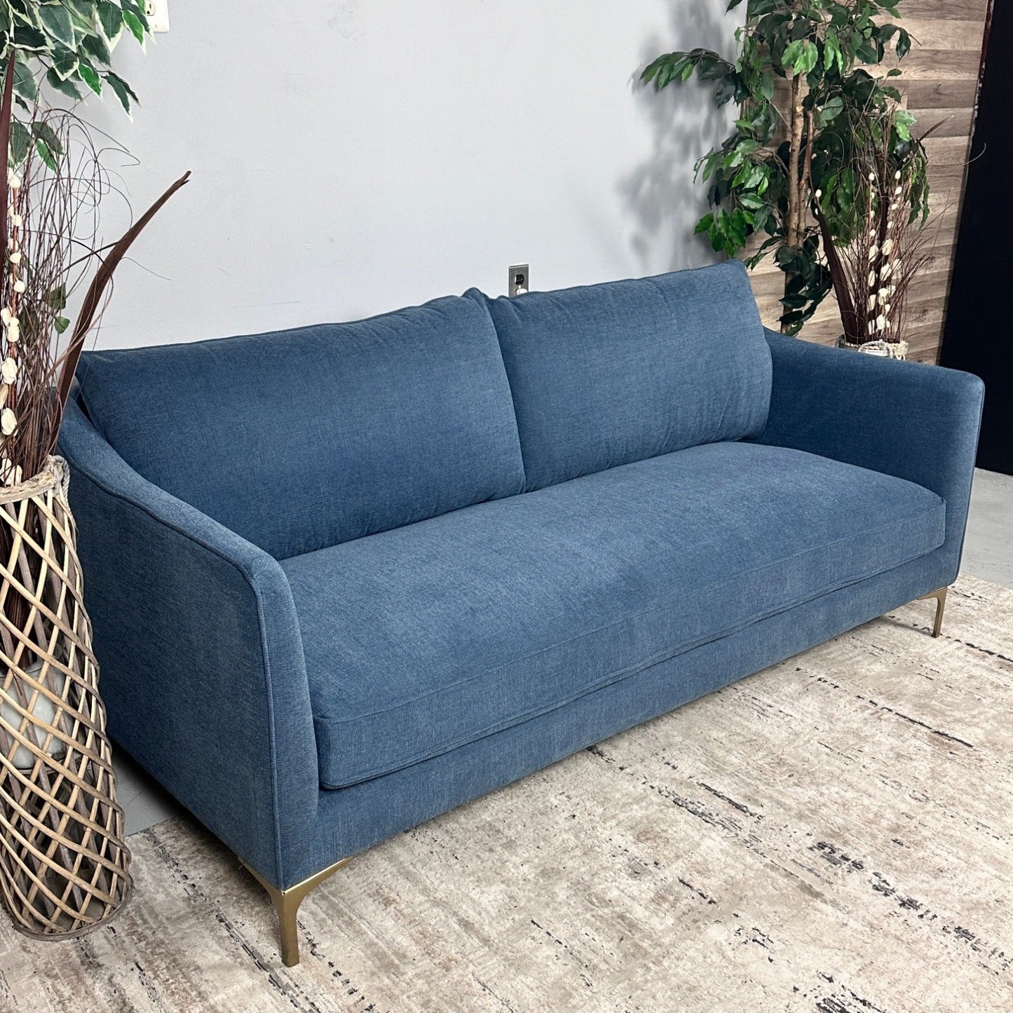 Interior Define Caitlin by The Everygirl Blue Sofa