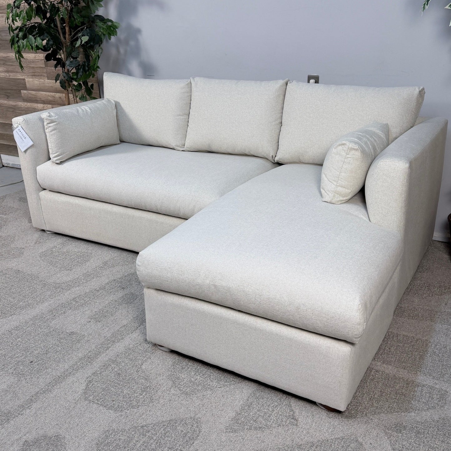 Article "Marina" Reversible Storage Sleeper Sectional In Ivory