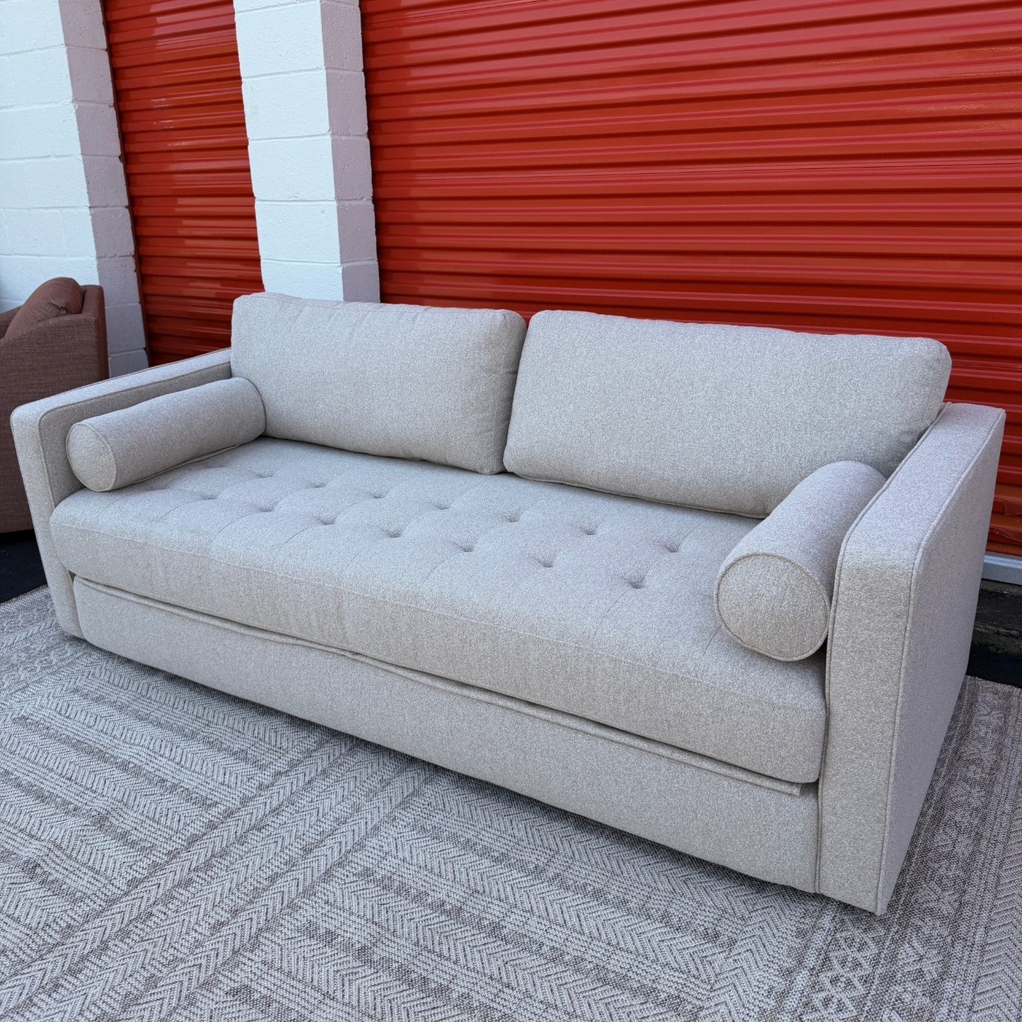 Article Sven 88" Tufted Sofa Bed - Ratine Buff