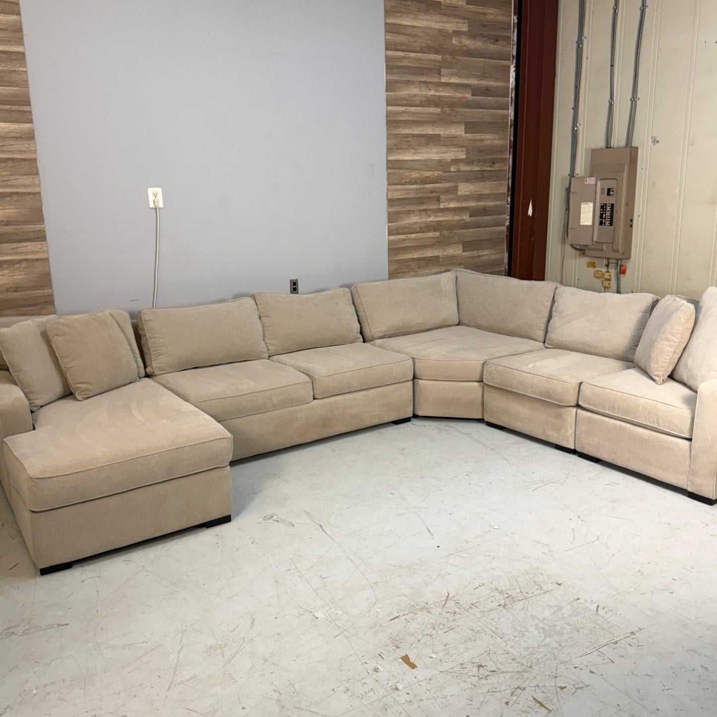 Macy's Radley Beige U Shape 5-Piece Sectional