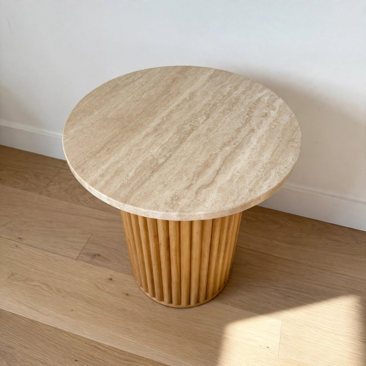 Article "Tala" Travertine Side Table