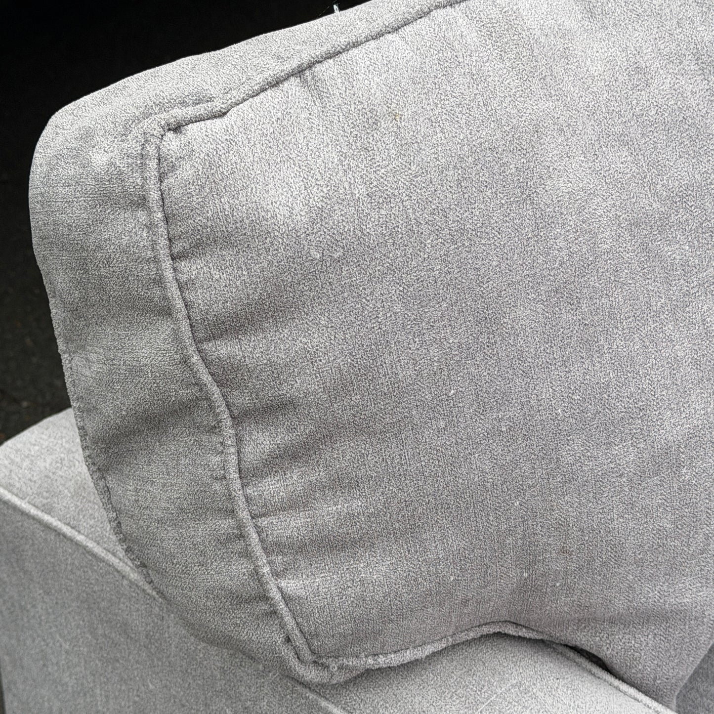Grey Sectional With Cuddler