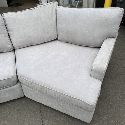 Grey Sectional With Cuddler