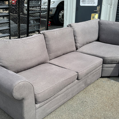 Grey Pottery Barn L Shaped Sectional