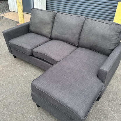 Reversible Black Sectional