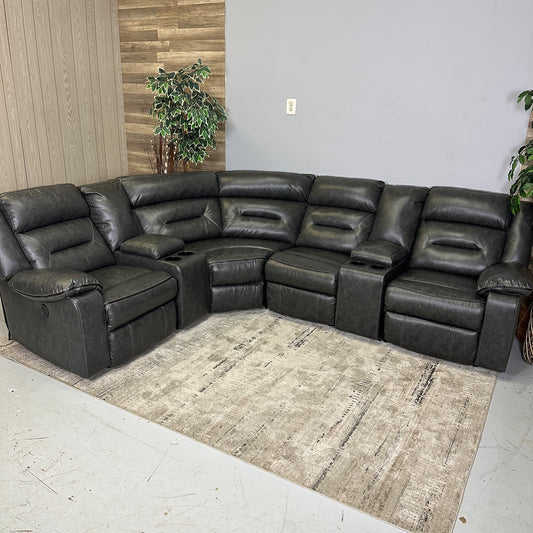 Ashley Furniture Grey Reclining Sectional