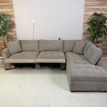 Thomasville Miles Fabric Sectional With Power Footrest
