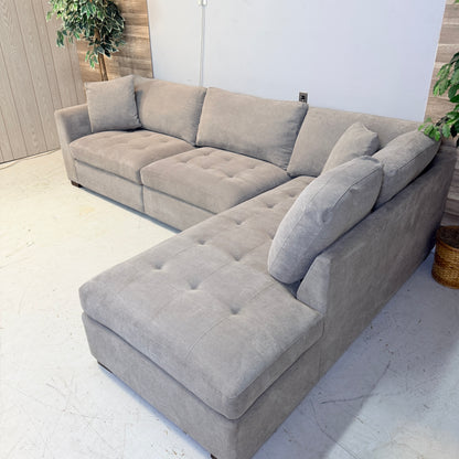 Thomasville Miles Fabric Sectional With Power Footrest