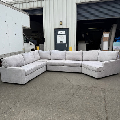 Grey Sectional With Cuddler