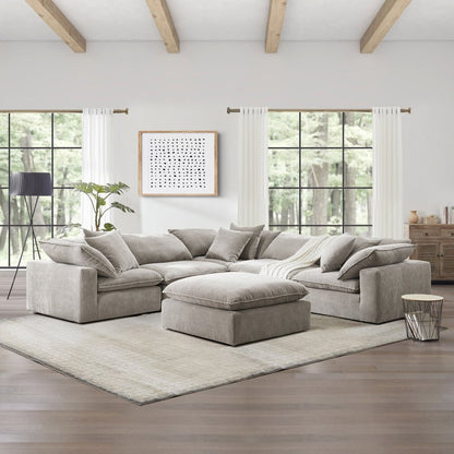 NEW! Costco Sereen 6-piece Fabric Modular Sectional In Taupe