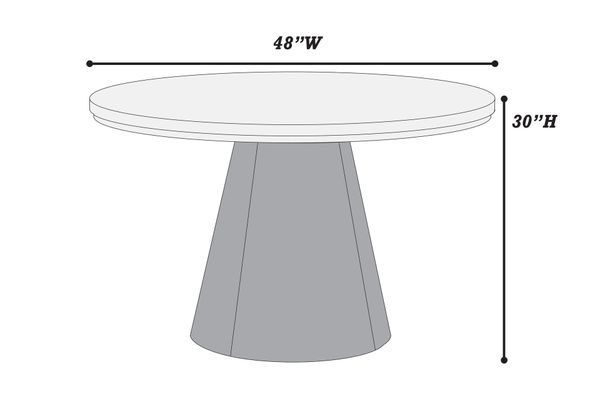 Midnight Round Dining Table W/ 4 Chairs