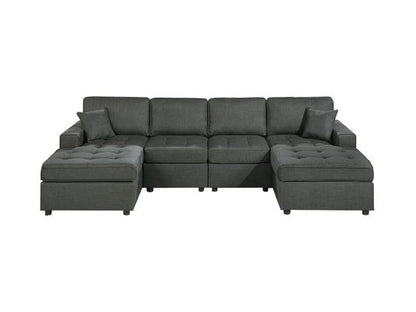 Haven Double Chaise Fabric Sectional