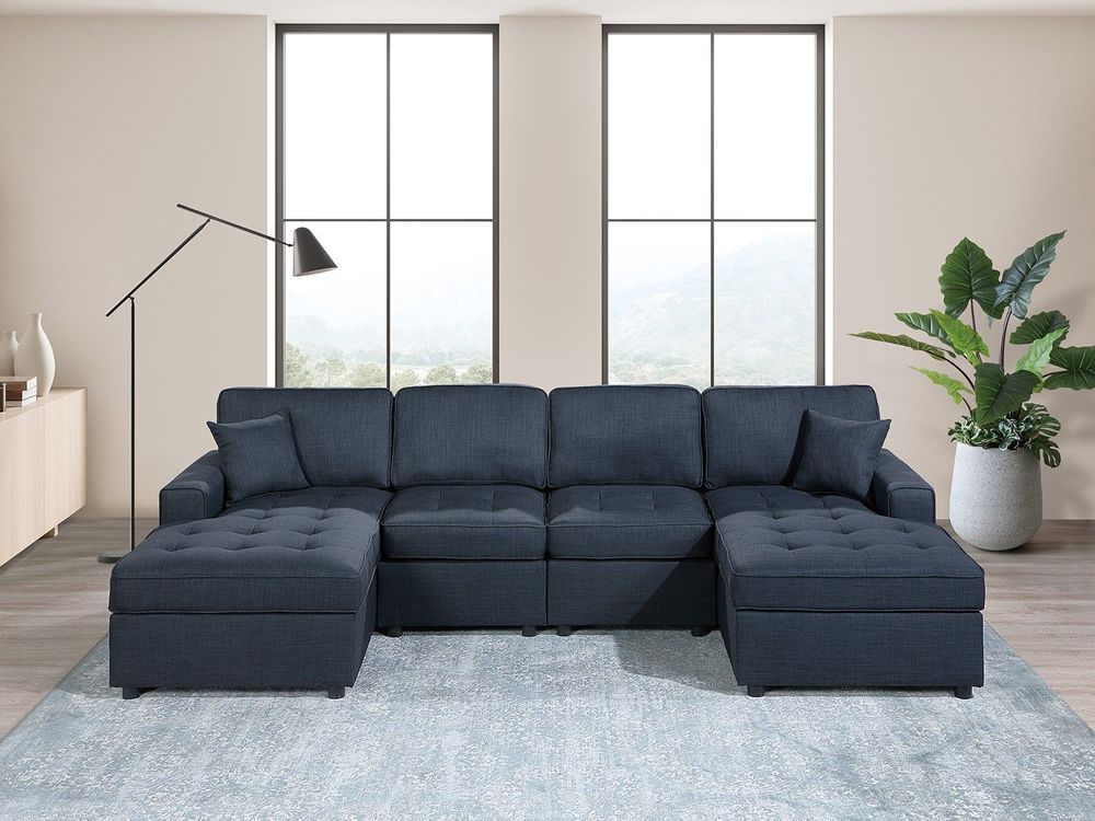Haven Double Chaise Fabric Sectional