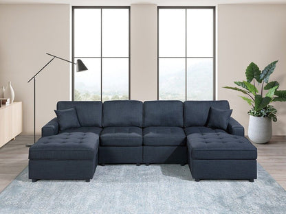 Haven Double Chaise Fabric Sectional