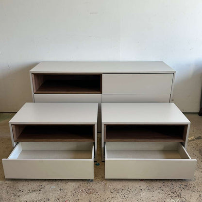 Modloft Madison Bedroom Set (2 Nightstands + 1 Dresser)