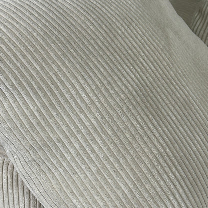 2-Piece Beige Corduroy Sectional