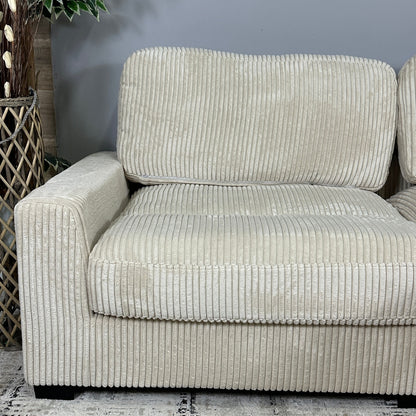 Beige 2-Piece Cordova Corduroy Sectional