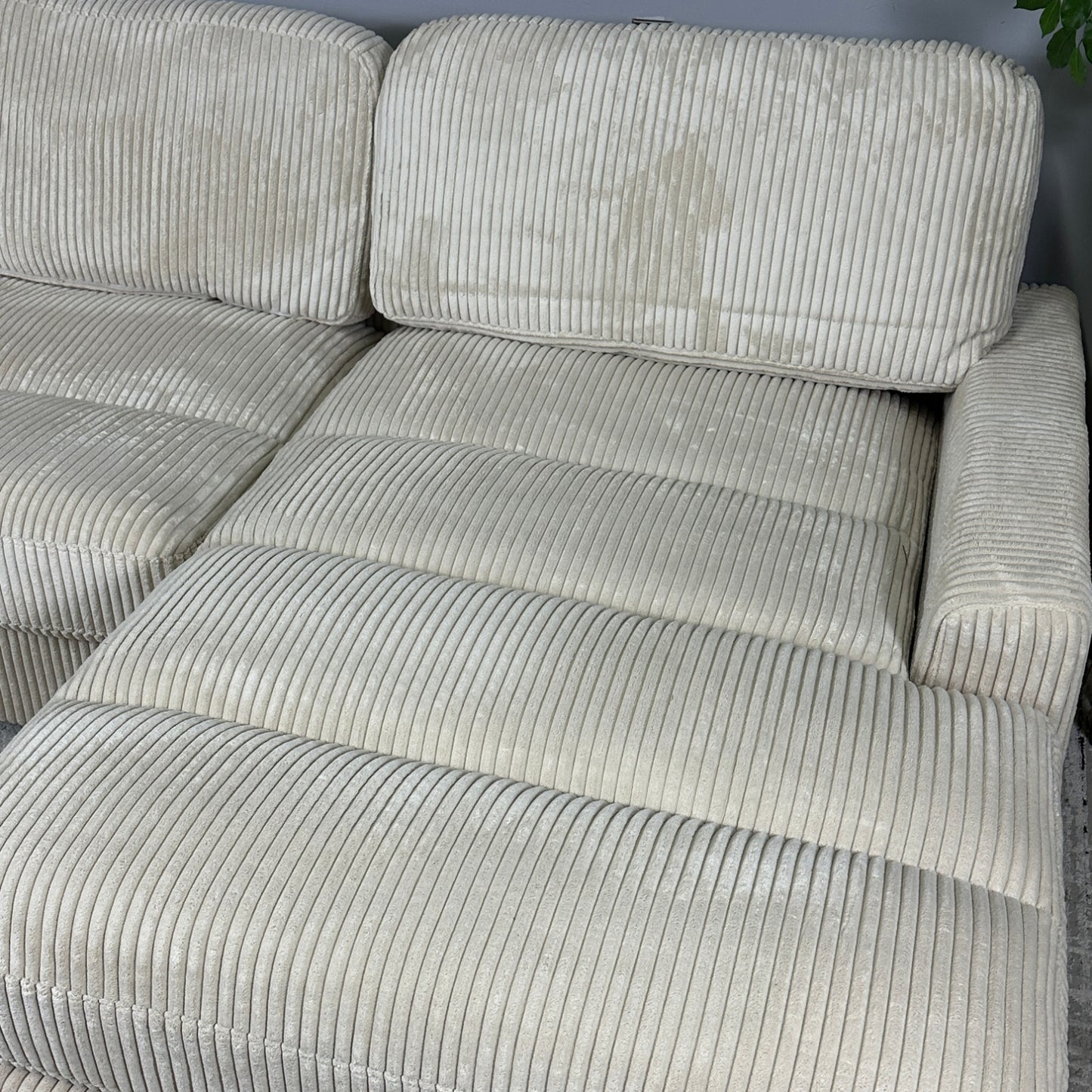 Beige 2-Piece Cordova Corduroy Sectional