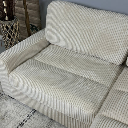 Beige 2-Piece Cordova Corduroy Sectional