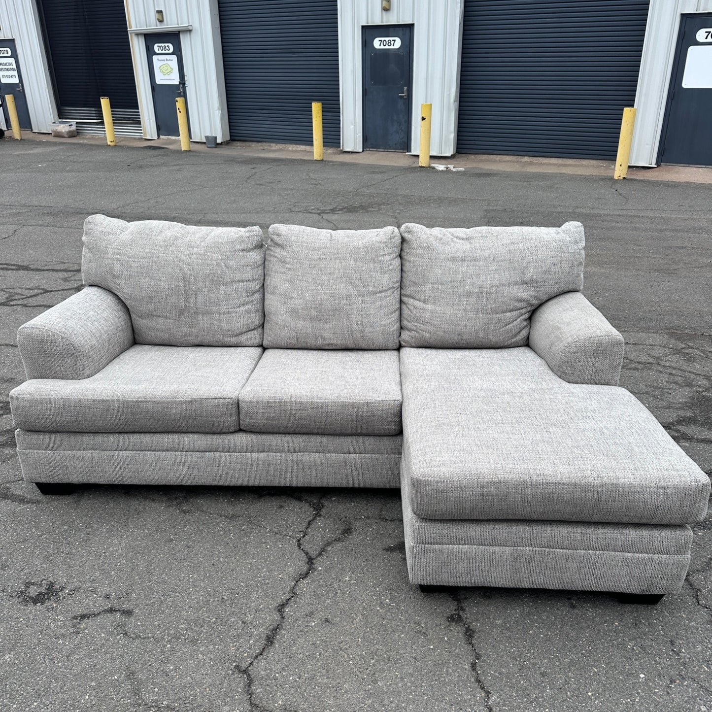 Grey 2-Piece Reversible Sectional
