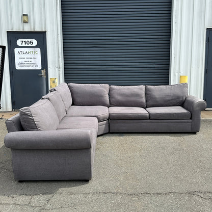 Grey Pottery Barn L Shaped Sectional