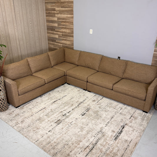 Brown Crate & Barrel Sectional