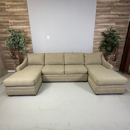 Oatmeal Double Chaise Sectional