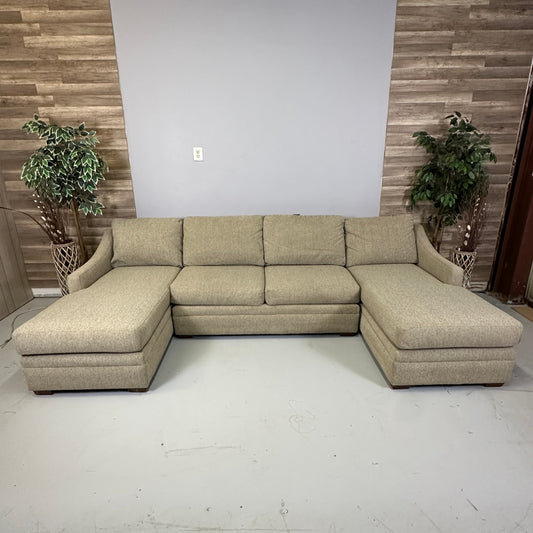 Oatmeal Double Chaise Sectional