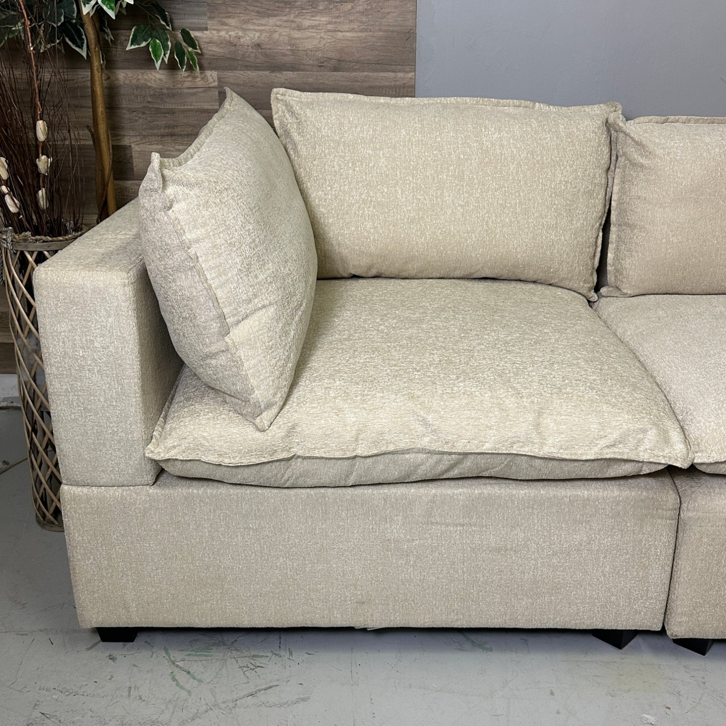 Albany Park Beige "Kova" Corner Sectional