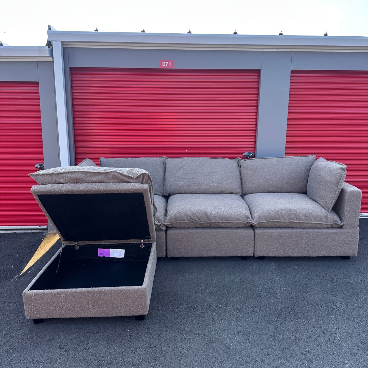 Brown Albany Park "Kova" With Storage Ottoman