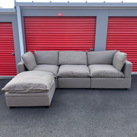 Brown Albany Park "Kova" With Storage Ottoman