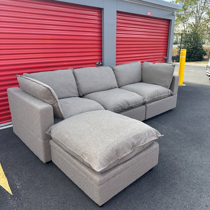 Brown Albany Park "Kova" With Storage Ottoman