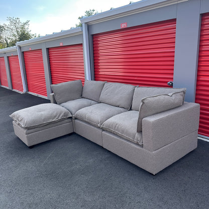 Brown Albany Park "Kova" With Storage Ottoman