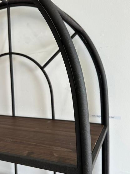 Havenly Metal Framed Bookshelf with 5 Wood Shelves