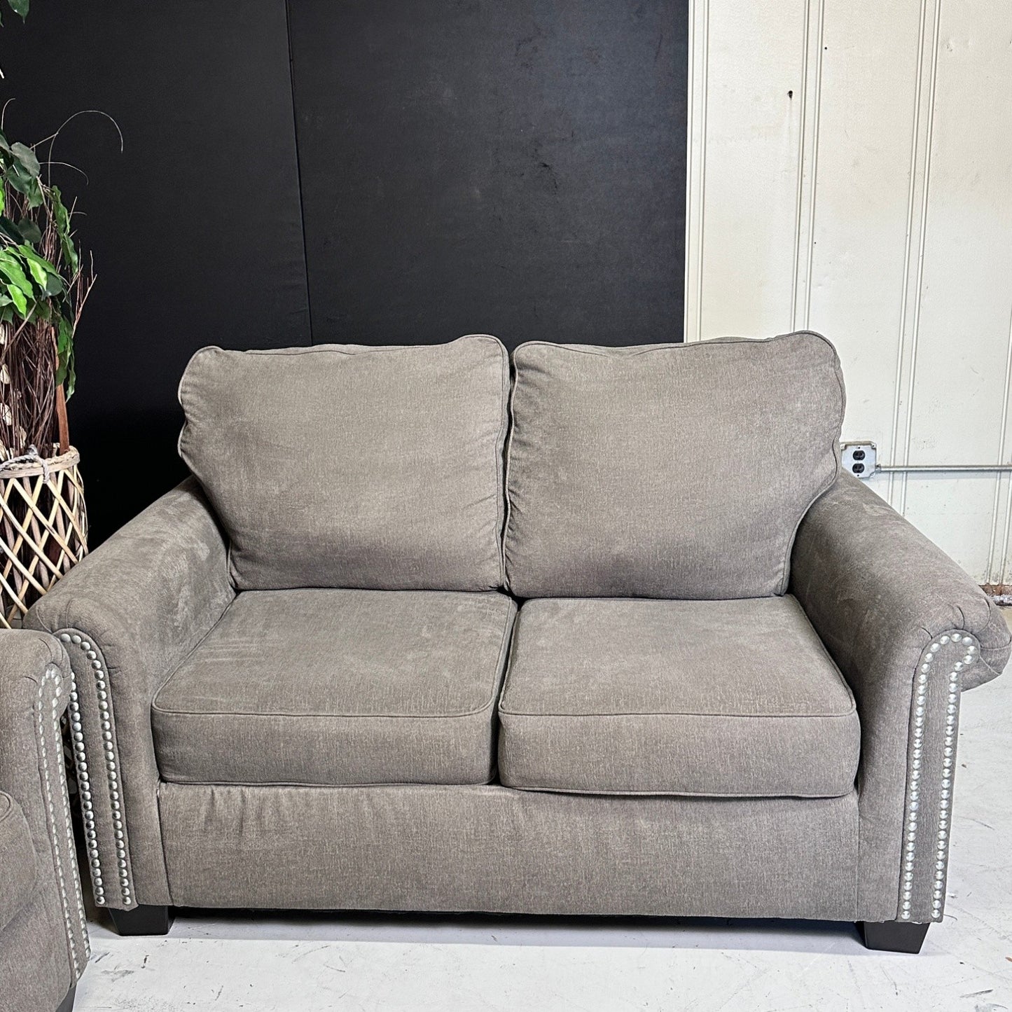 Grey 3 Seater Sofa & Loveseat